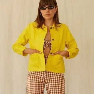 Lykke Wullf Cropped Ranch Jacket in Yellow